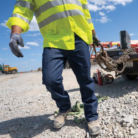 Red Kap Classic Rigid Dark Navy Denim Work Jeans - Style PD52DN (38 x 32) - Picture 5 of 10